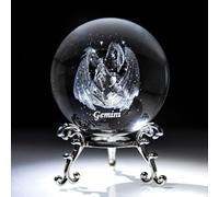 Presse-Papier en Verre avec Support en Forme de Constellation 3D - 60 mm | Gravées au laser, figurines en verre à sphère complète pour décoration de table de Noël, cadeau d'anniversaire pour femme