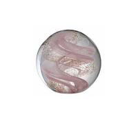 Presse papier en verre "guirlande" 10cm rose & or