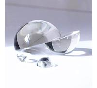 Presse-papier en verre transparent de 80 mm/100 mm, demi-boule en cristal pour décoration de bureau et de maison Accessoires pour salon, 100 mm 1 pièce
