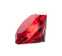 Presse-papier Longwin de 100 mm - En cristal, en forme de diamant, couleur unie - Décoration pour maison, lieu, Red