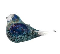 Presse-Papier Oiseau En Verre Bleu Pailleté