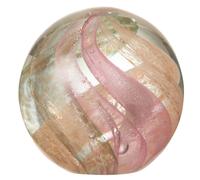 Presse Papier Ouragan En Verre Rose Et Or 10 Cm