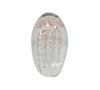 Presse papier sulfure méduse beige en verre 8 cm