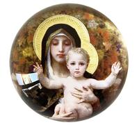 Presse Papier Virgin With Lily Par William-Adolphe Bouguereau