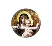 Presse Papier Virgin With Lily Par William-Adolphe Bouguereau