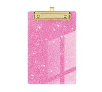 Presse-papiers à paillettes - Mini tableau d'écriture portable en acrylique | Tableau à pinces pour mémos de poche, pour infirmières, enseignants, étudiants, artistes, professionnels, salle de classe,