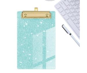 Presse-papiers à paillettes - Mini tableau d'écriture portable en acrylique | Tableau à pinces pour mémos de poche, pour infirmières, enseignants, étudiants, artistes, professionnels, salle de classe,