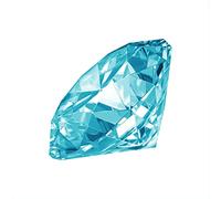 Presse-papiers avec diamants en cristal - Décoration de mariage - Décoration de Noël - Cadeau - 80 mm - Bleu ciel - Taille unique