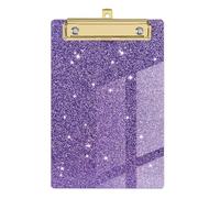 Presse-papiers colorés, Presse-papiers pailletés, Cahier à paillettes, Porte-bloc pailleté léger et portable, format lettre, à faible profil, avec clip doré, pour infirmières scolaires en classe