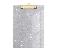 Presse-papiers d coratif en acrylique paillet , format lettre A4 standard, 12,2 x 8,7, avec clip dor discret pour salle de classe