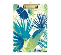 Presse-papiers de pathologie de la parole avec feuilles vertes et bleues imperméables pour les enseignants, taille 9 x 12 pouces