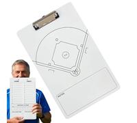 Presse-papiers de softball pour entraîneurs - Tableau d'entraînement du plan de baseball | Tableau d'entraînement sportif double face | Tableau de 35,5 x 23,6 cm solide et orientation