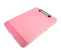 Presse-papiers étanche avec rangement, 2 pièces, multifonction, tableau d'écriture, bureau, de fichiers, fournitures scolaires pour Documents,Dessins(Pink)