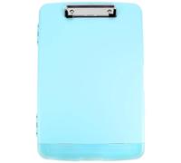 Presse-papiers étanche avec rangement, 2 pièces, multifonction, tableau d'écriture, bureau, de fichiers, fournitures scolaires pour Documents,Dessins(Blue)