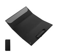 Presse-papiers Médical Pliable à Trois Volets PP Noir, Format Poche | Organisation Soignée des Documents, Prise de Notes au Chevet, Adapté aux Médecins et Résidents