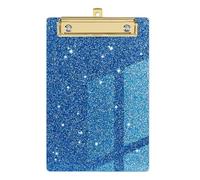 Presse-papiers pour , Presse-papiers | Cahier à paillettes - Porte-bloc pailleté léger et portable, format lettre, à faible profil, avec clip doré, pour infirmières scolaires en classe
