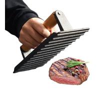 Presse plate en fonte - Presse en fonte robuste et poids à steak avec poignées en bois | Utilisez la presse ergonomique pour tacos, steaks, hamburgers, bacon et plaques de scie pour obtenir