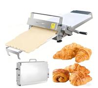 Presse Pliante | Laminoir à pâte en Acier Inoxydable pour Usage Domestique et Commercial | Rouleau à pâtisserie à épaisseur réglable | Plastifieuse de Table pour Une pâte et des pâtisseries parfaites