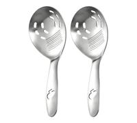 Presse-Pommes de Terre Cuillère Fendue 2 Pièces Râpe de Cuisine en Acier | Râpe de Cuisson pour Légumes pour Maison Quotidienne Pendaison de Crémaillère Dîner Gingembre Ail