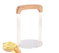 Presse-pommes de terre en acier inoxydable - Masher à légumes portatif, outil de cuisine intégré | Batterie de cuisine à poignée en bois, machine à avocat de haricots de fruits avec accessoires lisses
