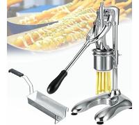 Presse-pommes de terre manuel vertical de 30 cm avec 16 trous, panier assorti pour des bandes de pommes de terre frites parfaites