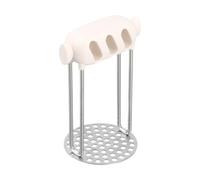 Presse Puree Acier Inoxydable PoignéE AntidéRapante En PolypropylèNe Ecrase Pomme De Terre Forme Bonbon Sortie De Boue Fine Presse Puree Manuel 7 Cm De DiamèTre Blanc