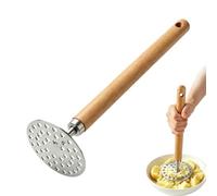 Presse-Purée Antidérapant En Acier Inoxydable Avec Manche En Bois