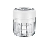 Presse-purée électrique portable sans fil - Petit mélangeur de purée sans fil - Gadget de cuisine - Lames en acier inoxydable - Hachoir pour légumes, fruits, viande, glace, économise la préparation