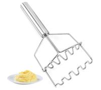 Presse-purée en acier inoxydable - Arrêtez de vous battre avec des grumeaux, presse-purée à double action et outil de cuisine, métal antirouille lavable au lave-vaisselle, poignée confortable | Parfai