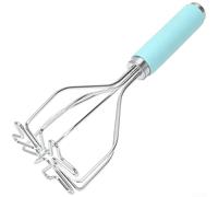 Presse-purée en acier inoxydable avec poignée en TPR pour les chefs à domicile pour préparer la purée de pommes de terre, les aliments pour bébés et les recettes traditionnelles (C)