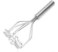 Presse-purée en acier inoxydable avec poignée souple ergonomique pour presser les pommes de terre, les pommes de terre douces, la bouillie de bébé, durable, facile à nettoyer, 25,7 cm (B)