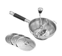 Presse-purée en acier inoxydable de qualité alimentaire avec 3 disques de broyage remplaçables pour la préparation des repas, ail, légumes, carottes, smoothies