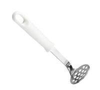 Presse-purée Manuel en Acier Inoxydable 304, Poignée Ergonomique | PP Blanc, Compatible Pommes de Terre et Violettes, Usage la Cuisine Maison, Lavable au Lave-vaisselle