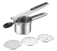 Presse-purée manuel en acier inoxydable, antidérapant, sauce multifonction pour légumes, fruits, salade