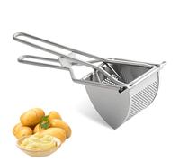 Presse Puree Manuel, Presse Purée Professionnel en Acier Inoxydable, Pressoir a Fruit, Écrase-Purée Multifonctionnel avec Poignée Ergonomique pour Pommes de Terre, Jus de Fruits, Purée de Légumes