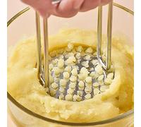 Presse Puree Manuelle, Presse-purée À Terre, Presse-Purée en Épaisse Acier INOX Poli par Miroir Et sans Couture pour Fruits, Légumes, Aliments pour Bébés,13,6x7x7cm