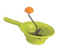 PRESSE-PUREE PLASTIQUE VERT A MANIVELLE 20 CM - LIVRE AVEC 1 DISQUE INOX - PASSE AU LAVE-VAISSELLE
