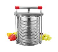 Presse-raisin manuel en acier inoxydable avec poignée en T 2,8 l | Presse pour la fabrication de fruits, du miel et de l'huile d'olive pour l'intérieur et l'extérieur, la maison, la cuisine