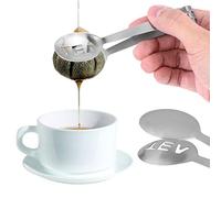 Presse-sachet de thé en forme de cuillère, gadget rond en acier inoxydable pour sachet de thé