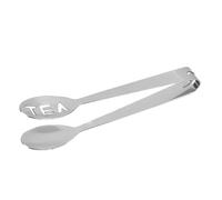 Presse-sachets de thé - Pince en acier inoxydable - Support compact pour passoire à thé - Poignée solide à ressort - Design avec bord lisse pour servir - Idéal pour presser et ramasser