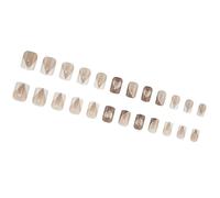 Presse Simple Sur Les Ongles Valentin Faux French Tip Coeur Scintillant Artificiel Couvertures Complètes Stick On White French Tip Faux Ongles Valentin Press On Heart Stick On
