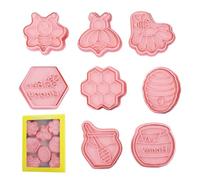 Presse timbres à biscuits 8 pièces thème du Festival des abeilles dessin an