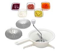 Presse-tomates à manivelle - Presse-tomates, purée - Tranche de fromage multifonction avec trois tranches de confitures, ustensile de cuisine pour sauces, aliments pour