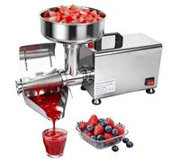 Presse-Tomates éLectrique 450W, Capacité 90-160 Kg/H, En Acier Inoxydable, pour Usage Commercial, pour PréParation Sauces à Base Tomates, Fraises Et Myrtilles, avec Seau Amovible,B