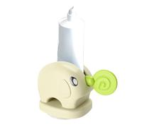 Presse-tube De Dentifrice - Rouleau Design Éléphant, Économiseur De Crème Pour Bébé, 10,3 × 6 × 6 Cm + Résine Synthétique Réutilisable, Distributeur Manuel - Pour Salle Ďe Bain, Chambre D'enfant Et Vo