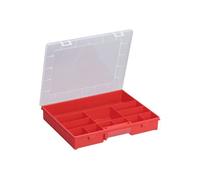 Pressel Euro Plus Basic - Boîte De Rangement - 12 Pochettes - Rouge, Transparent