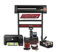 Presses à Chaud 5en1, Plotter de Découpe Vinyle et Imprimante - Transfert à Chaud sur T-shirts, Tasses, Casquettes, Assiettes