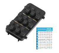 Presseur d'accords pour guitare - Aide à l'apprentissage portable, aide à l'entraînement des doigts avec système d'accords à une touche, robuste pour les débutants, les adultes, les, le studio