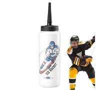 Pressez les bouteilles d'eau Sports - Bouteille d'eau de hockey sur glace anti-fuite de grande capacité de 1 L,Bouteille de football, bouteille de hockey sur glace, bouteilles de foo