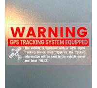 PRESSINART 10 Pcs Autocollants de Sécurité Voiture GPS Suivi Autocollant Avertissement Antivol Vinyle Rouge Étanche Auto-Adhésif pour Fenêtre de Voiture Moto Vélo Taxi 2 x 4 Pouces